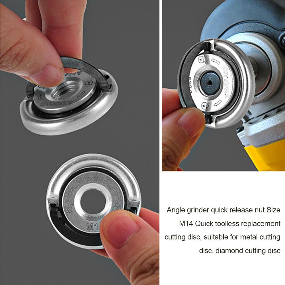 M14 Angle Grinder Quick Release Self-Locking Grinder Pressing Plate Flange Nut Power Chuck For Angle Grinder Clamping Flange