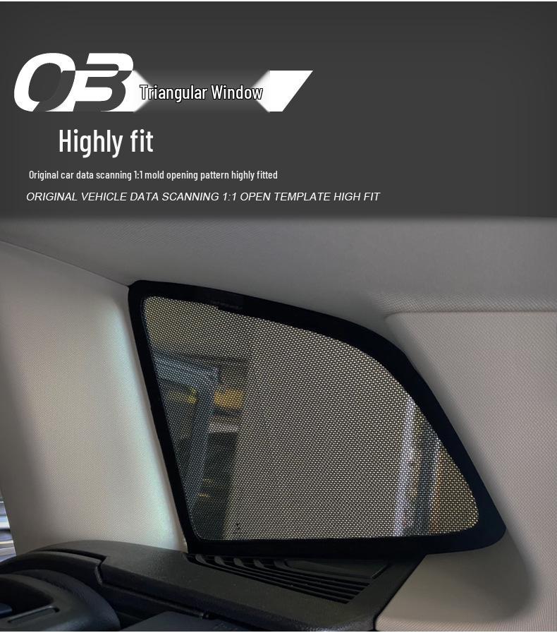 BYD Song L Magnetic Car Side Window Sunshade: Sun Protection, Heat Insulation, Mosquito-Proof Mesh Curtain