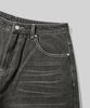 Beodeonteu Scratch Washed Balloon Denim Pants [Desert Black]