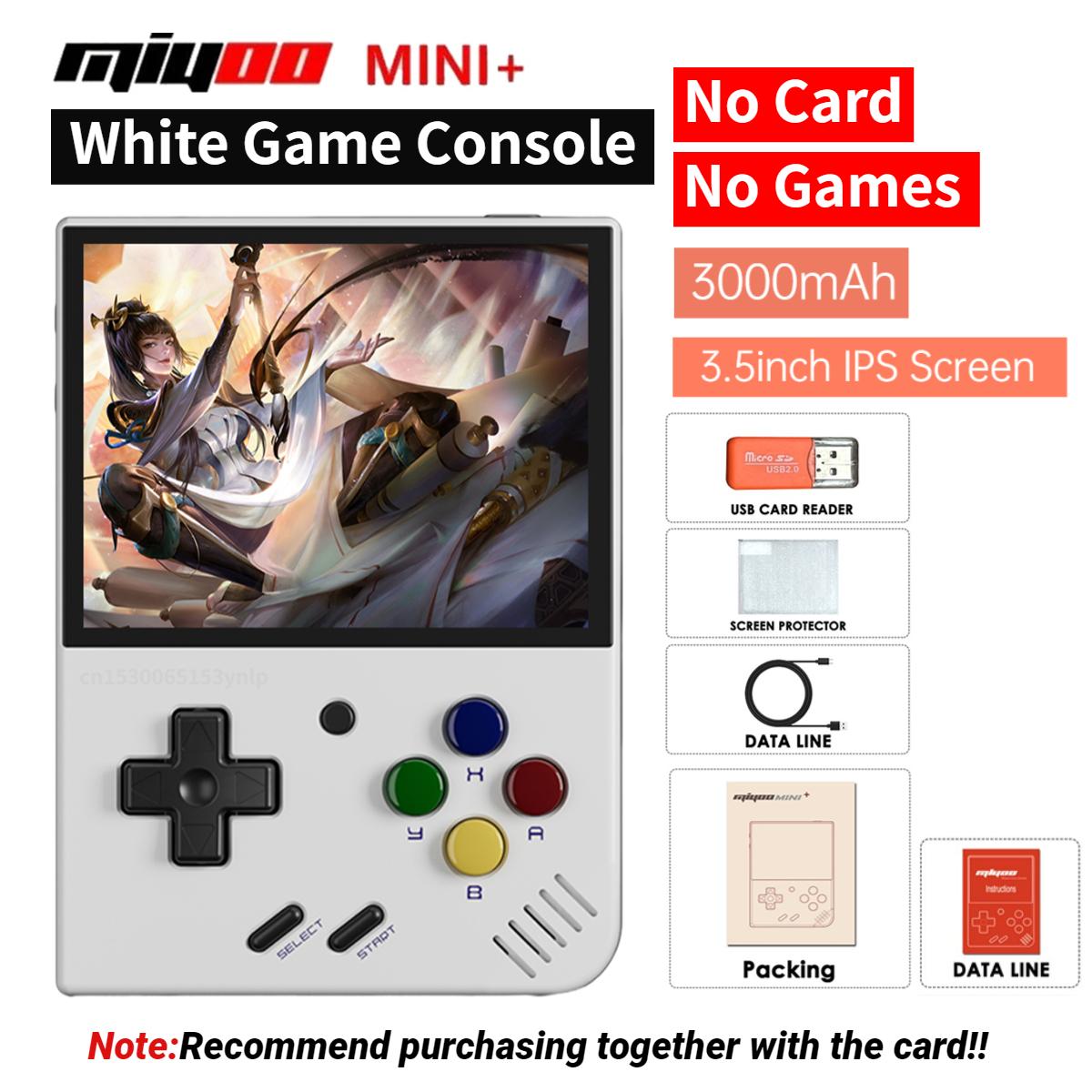 

Miyoo Mini Plus ретро портативная игровая консоль 3,5-дюймовый экран Ips система Linux 16000+ игр портативный игровой плеер детские подарки Only Console White