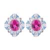 Jewelry Popular Ring Simulation Rose Red Corundum Temperament Set Women 10 * 12-6 * 8