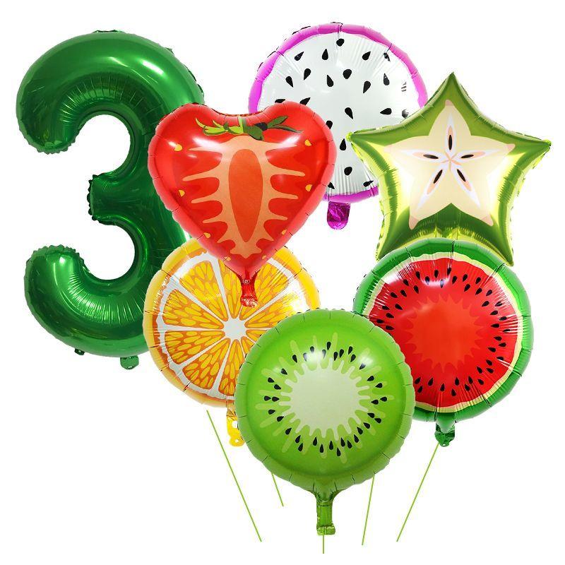 Fruit-themed Balloon Set for Children's Fruit Birthday Party Decoration
