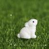 8pcs Mini Miniature Statues Easter Rabbit Desktop Ornaments  Fairy Garden Accessories