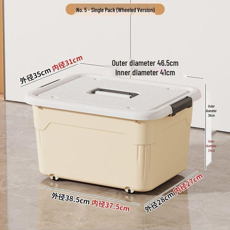 Versatile Plastic Storage Box for Books and Toys - Ideal for Dorms and Students