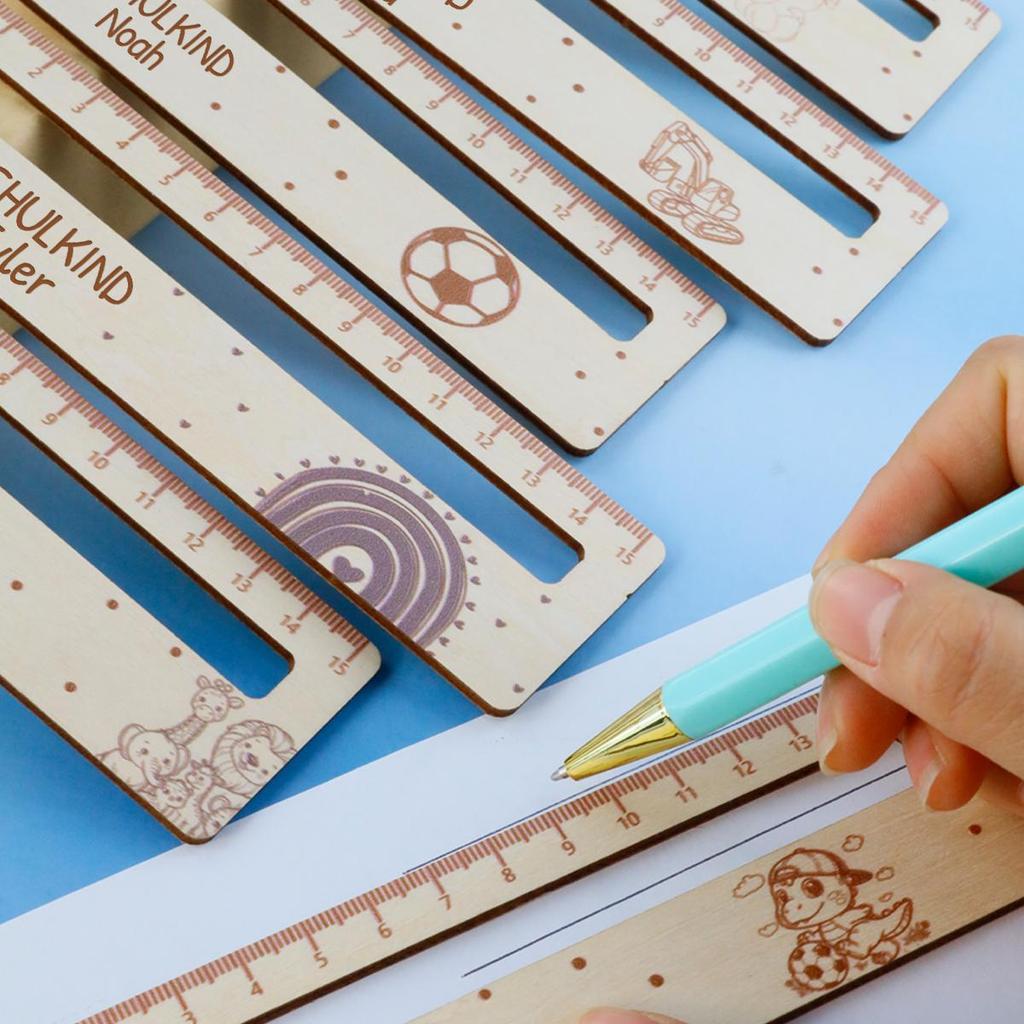 Custom Cartoon Ruler With Name, Personalized Reading Aid Ruler For Daily Learning And Desk Decor,