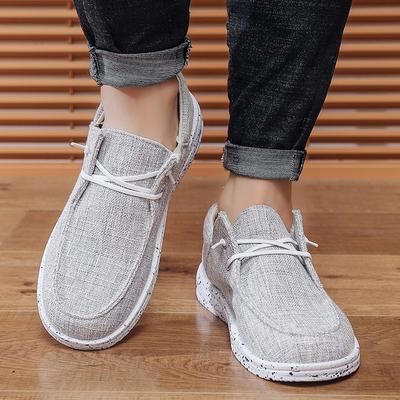 Große Herrenschuhe Mode Freizeit Board Schuhe atmungsaktiv leicht faul leichte Segeltuchschuhe