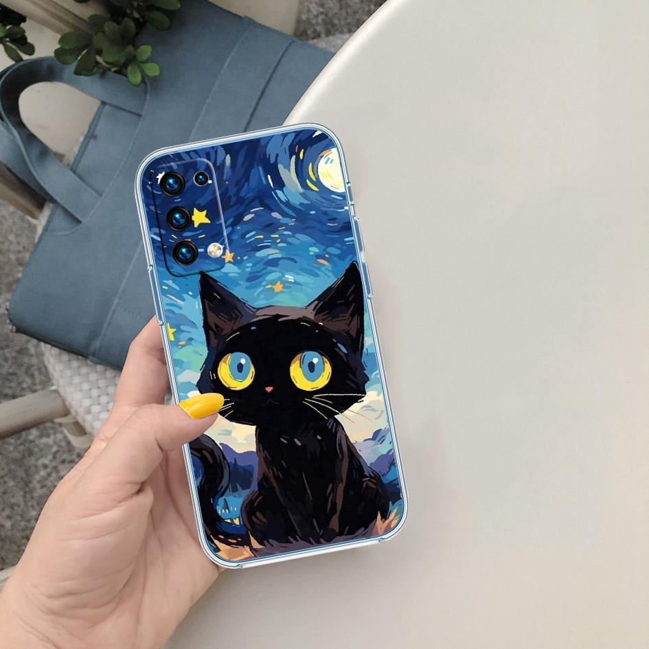 MY5 Cat Kitten Meow Soft Shell Transparent Phone Case for Samsung Galaxy A04 A04S A14 A23 A34 A54 M23 M33 M52 M53