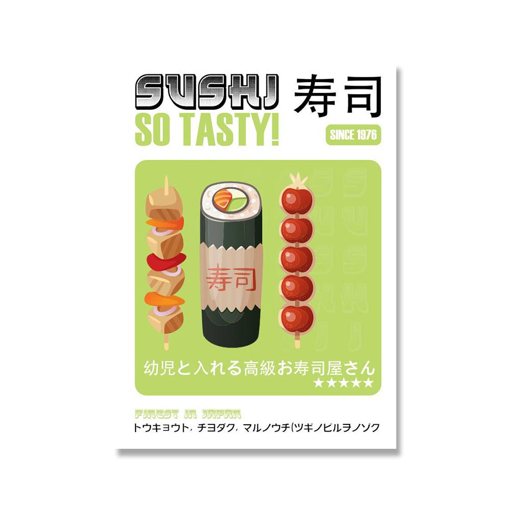 

Японская еда настенные художественные принты пельмени рамен постер кухня искусство холст картины картины для гостиной суши подарок домашний декор 30x40cm No Framed