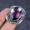 Naturalny Kamień Szlachetny Ametyst Ręcznie Robiony Pierścionek ze Srebra Próby 925 Rozmiar 8 O3m69
