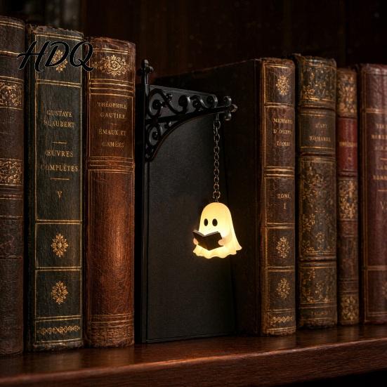 Bedroom Reading Light Ghost Bookshelf Light Decorative Library Lantern Vintage Fantasy Book