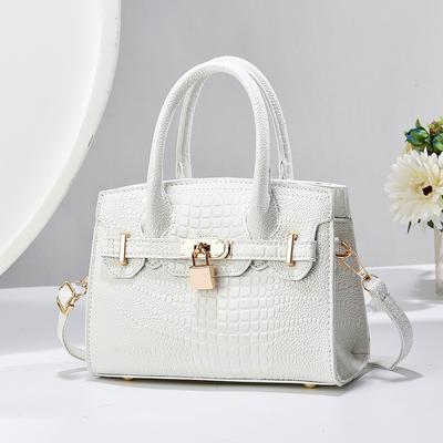 New Tote Bag Bright Leather Stone Pattern Crocodile Pattern Handbag Shoulder Bag Mother Bag Women's Messenger Bag