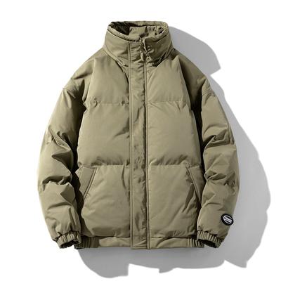 Autumn and Winter Thickened Warm Windproof Stand-up Collar Bread Clothes American Versatile Cotton Clothes Jacket