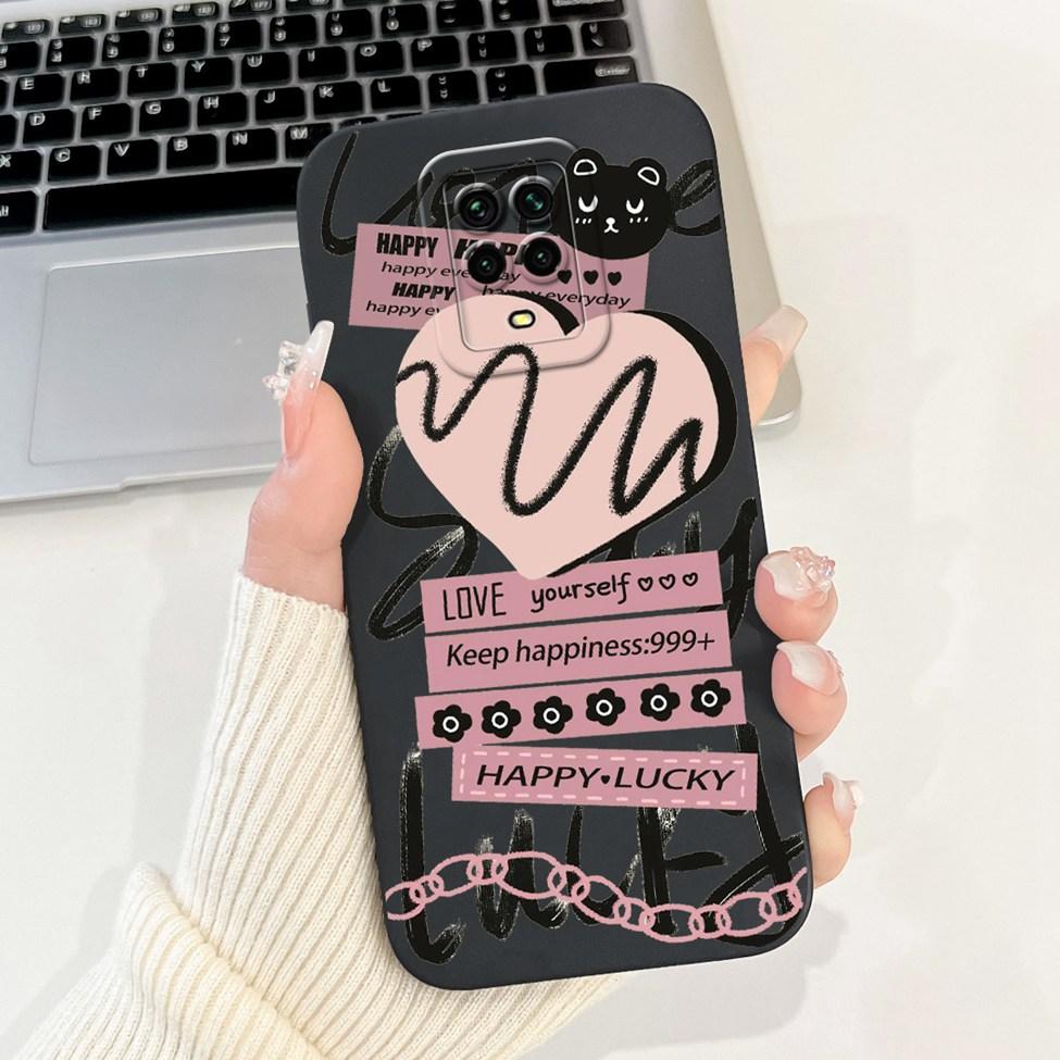 Casing For Redmi Note 9 9S 9Pro 4G Back Cover For Redmi Note 9 Pro Case Cute Cartoon Fashion Flowers Silicone Shockproof Bumper