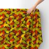Royal Samt Stoff Polyester Zum Nähen - Motiv Eichenlaub Und Eicheln Im Herbst