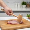 Non-slip Handle Meat Tender Wooden Meat Hammer Double Sided Meat Tenderizer Hammer  Steak