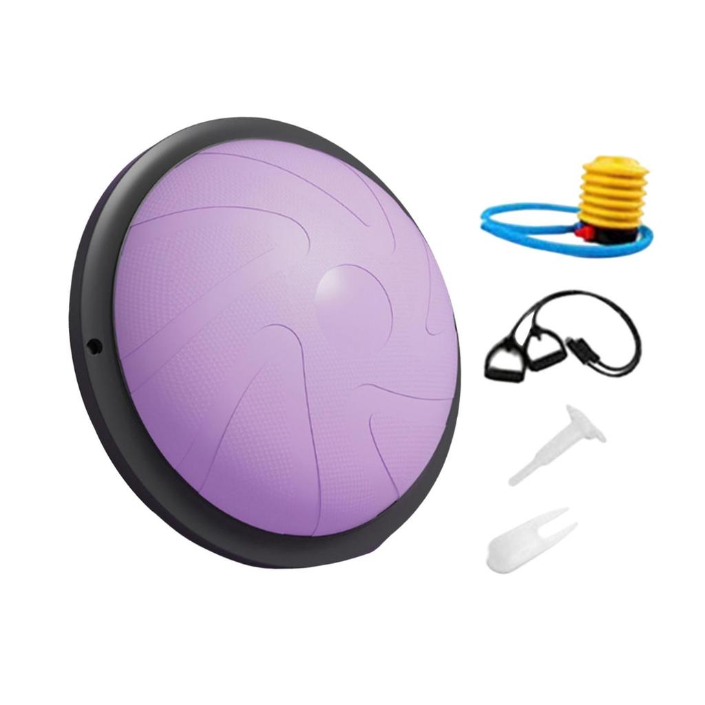 Balance Ball Trainer Non Slip Base Hemisphere with Resistance Bands and Pump Half Exercise
