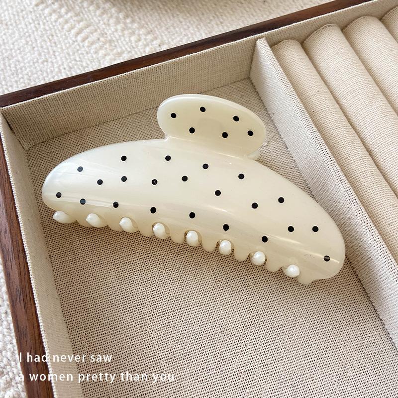 Preț 10 USD 3D franceză Dot negru alb păr gheare femei dulce acrilic geometric arc stea rechin clip păr clip accesorii elegante pentru păr agrafe