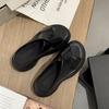 Fashion Versatile Thick-soled Temperament Cool Slippers Women's 2025 Spring Small Height Increase Lightweight One-word Sandals Explosion