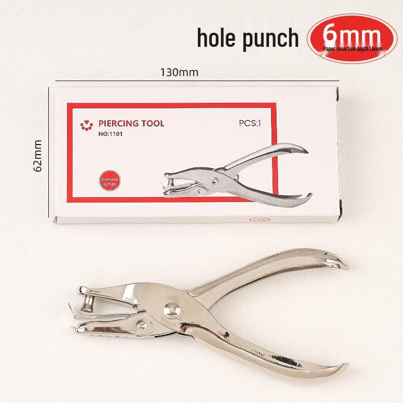 Metal Handheld Single Hole Punch for A4 Paper - Student Stationery