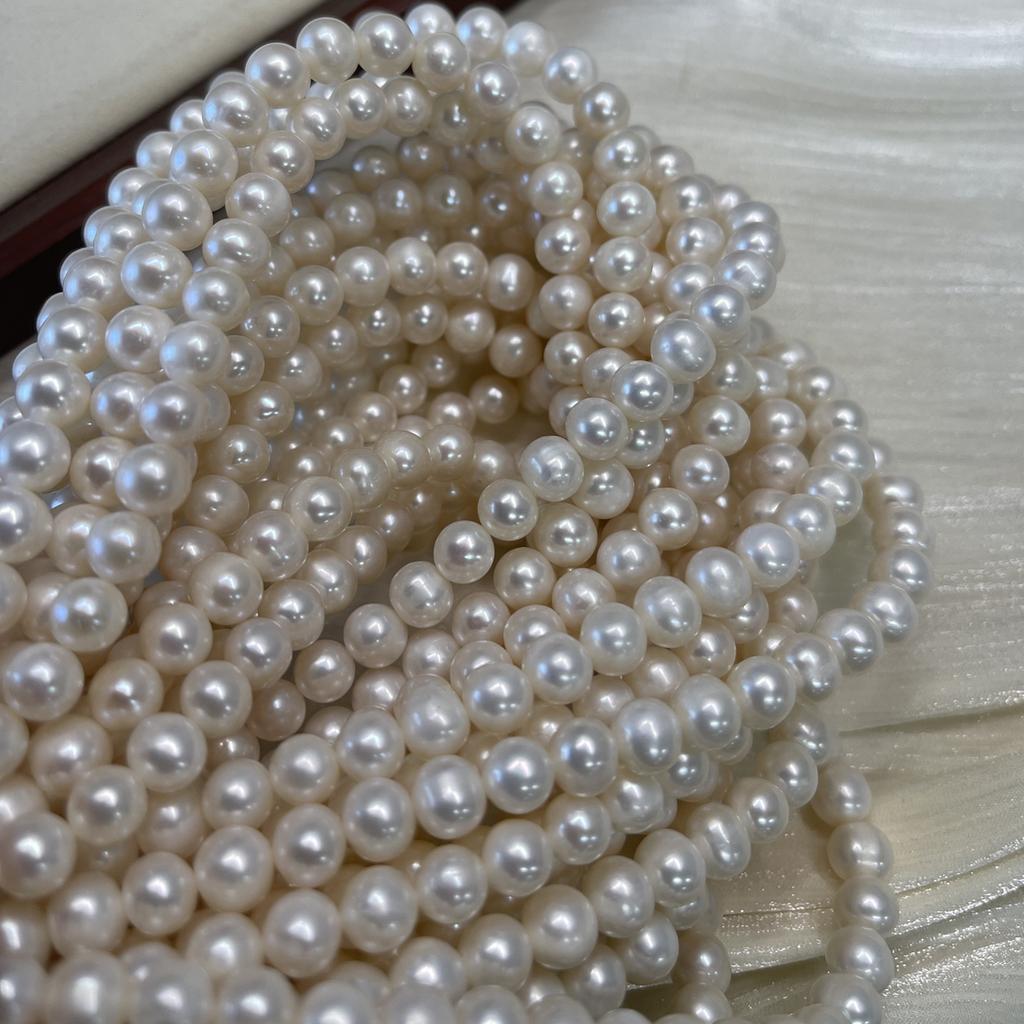White Nearround Pearl 8-9mm For Jewelry Making DIY Earrings Bracelets Necklaces Accessories