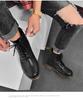 Men's Large-Size European Style Two-Layer Cowhide Martin Boots for Workwear and Casual Wear