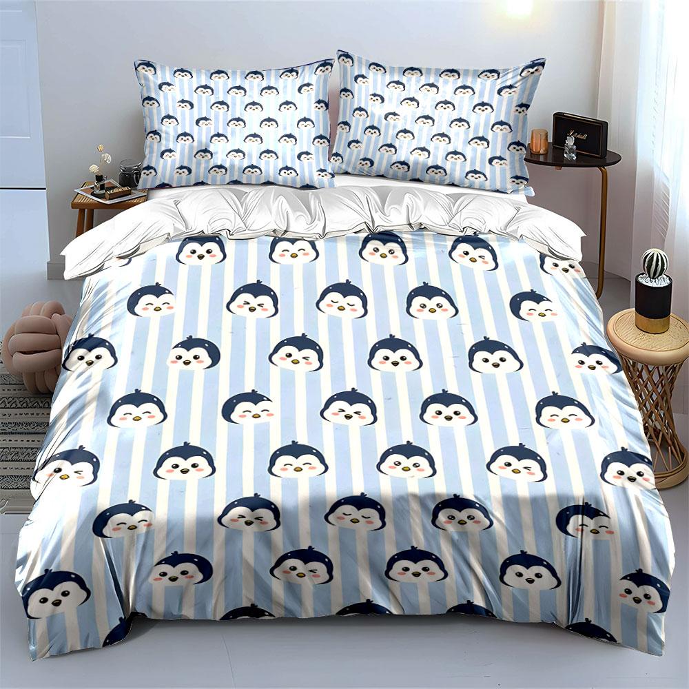 Adorable penguin parade dreams Bedding sets Duvet covers Pillowcases(1* Duvet Cover 2* Pillowcases without duvet insert)