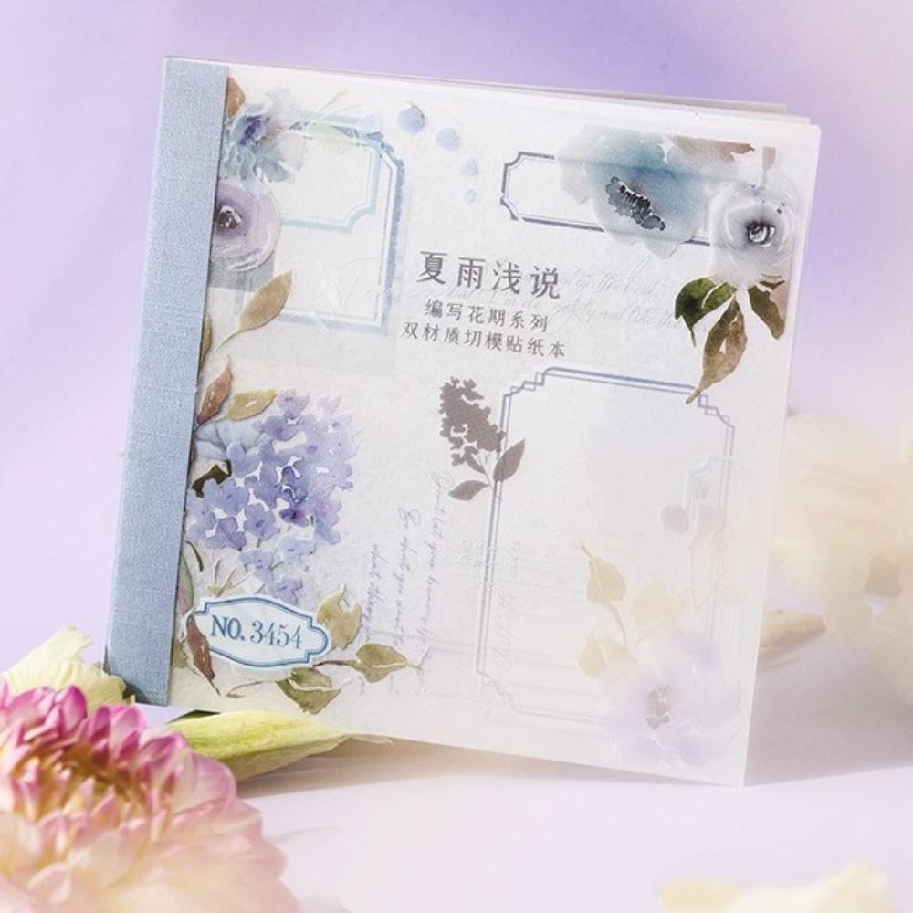 20 Stück/Buch Licht Retro Schneiden Scrapbook Hintergrund Aufkleber Dekorative Aufkleber Scrapbooking