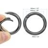 40mm OD Spring 20pcs Metal Round Lock Clip Trigger Snap Spring Key Ring Hook Buckle for Wallet Handbag Craft Black [PATIKIL] O-Rings, Making,