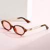 European and American retro rock style rhombus metal large standard inlaid modern retro charm sunglasses
