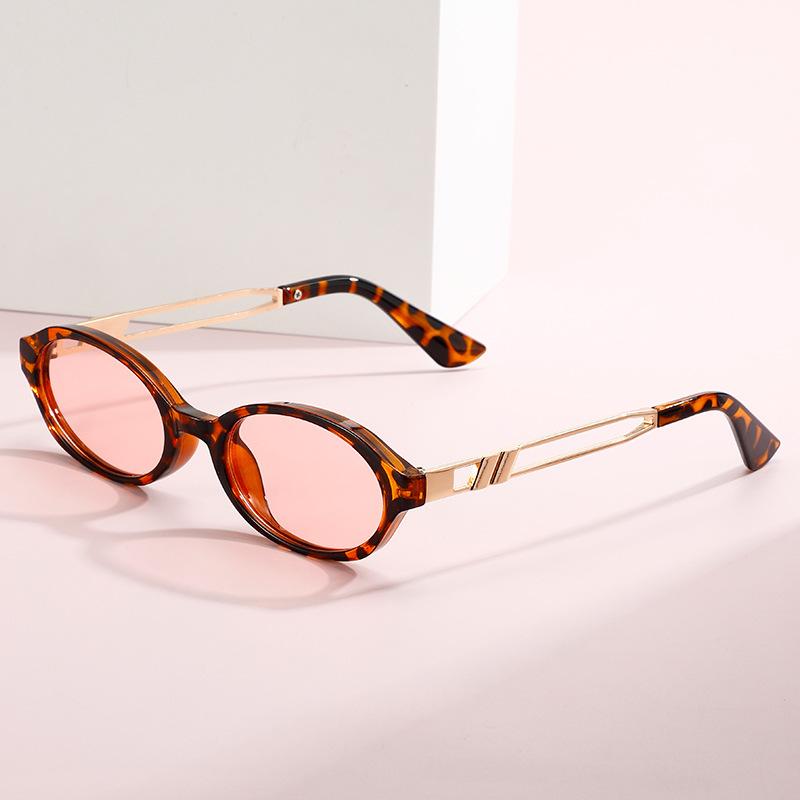 European and American retro rock style rhombus metal large standard inlaid modern retro charm sunglasses