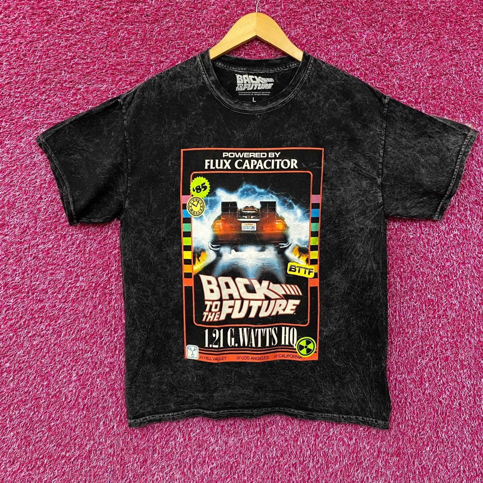 Back to the Future Delorean Movie Theatre Poster T-Shirt L XL