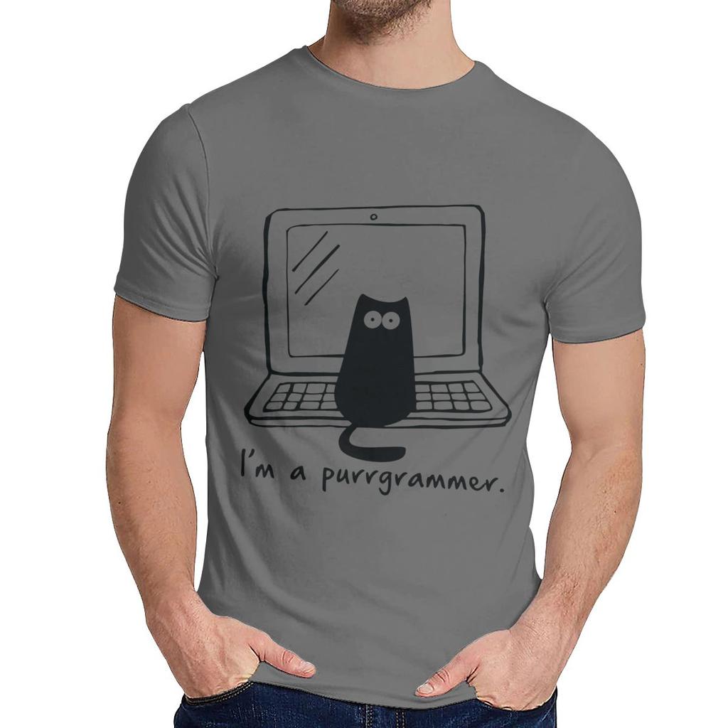 I Am A Purrgrammer Purrgrammer Car T Shirt Fashion Crewneck For Men Free Shipping