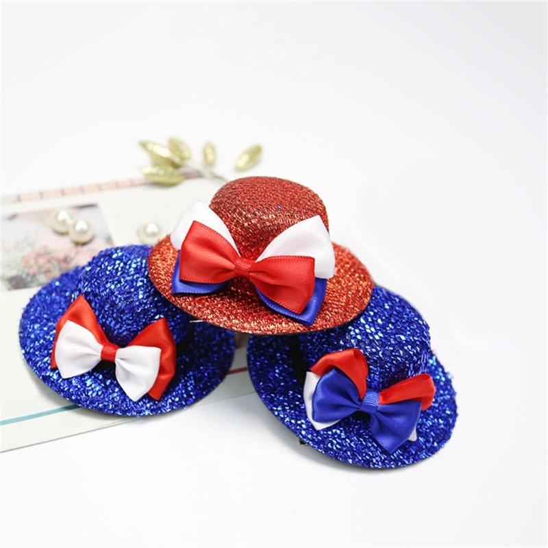 Glittered Bowler Hat Top Hat Julycostume Hair Clip Julycostume Top Hat Hairpin