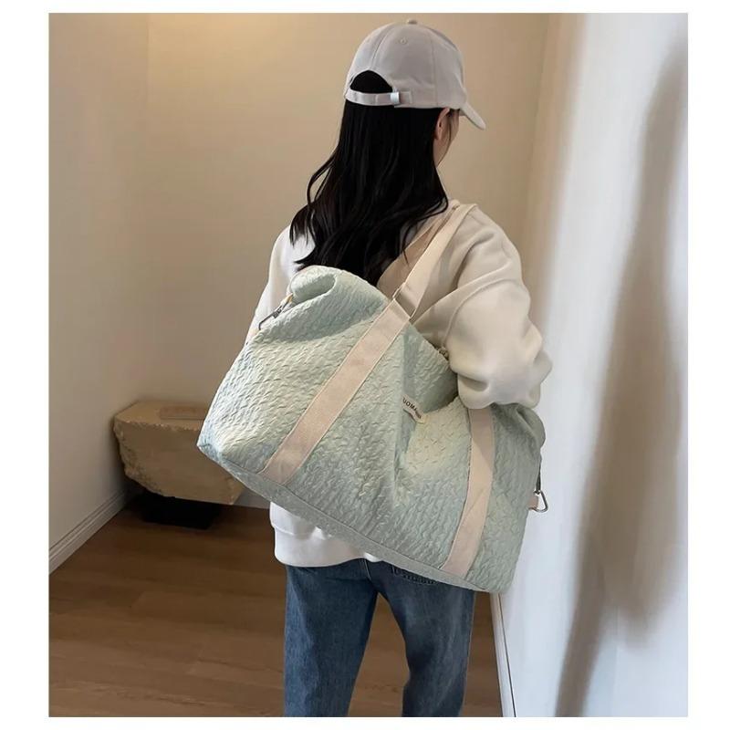 

Женские сумки через плечо для женщин, легкие дорожные сумки, ручные сумки на одно плечо, большая вместимость, сумка для йоги и фитнеса one size зелёный