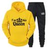 KingQueen Unisex Couple Hoodie & Sweatpants Set - Casual Sportswear
