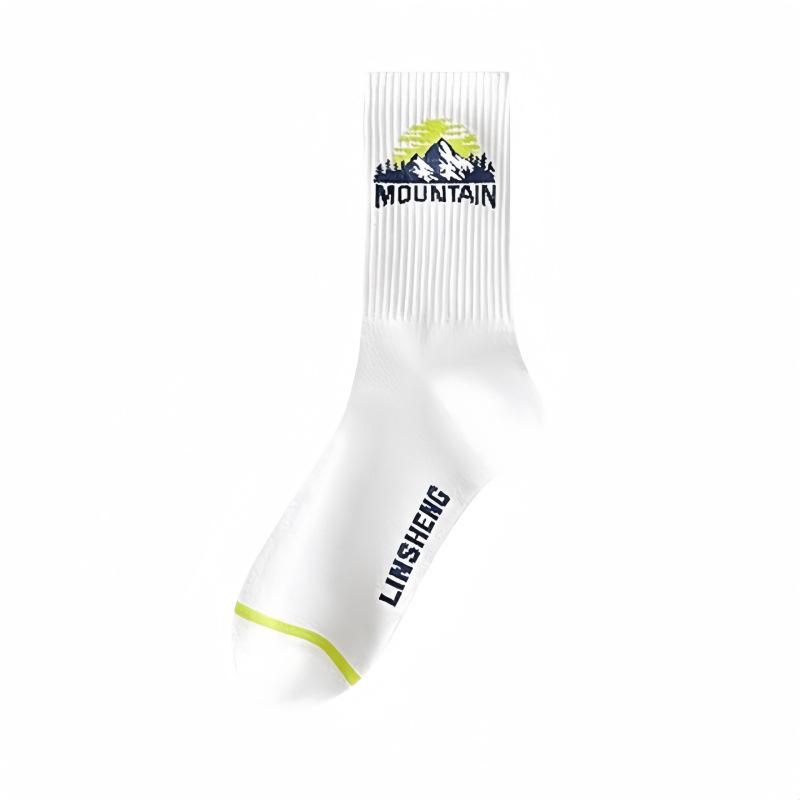 2024 Herren Kniehohe Geruchshemmende Baumwoll-Basketballsocken - Weiß, Teenager-Stil