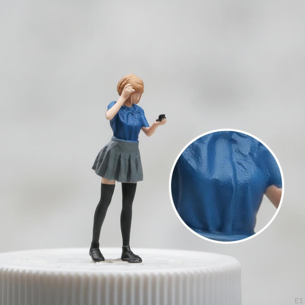 Miniature Girl Figure Cute Figurines Adorable for Photographers