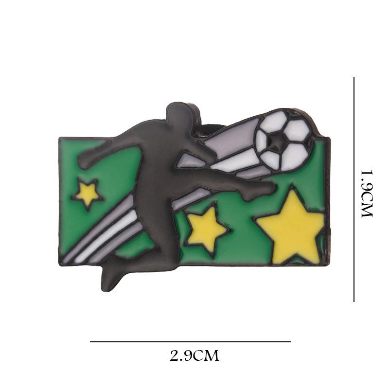 Sports Style Metal Accessories: Football, Basketball, Badminton, Volleyball Badges for Men and Women