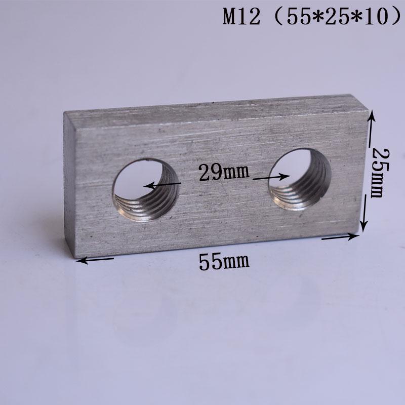 304 Stainless Steel Multi-hole Rectangular Nut for Aluminum Profiles, Square Double Hole, Available In Sizes M4, M5, M6