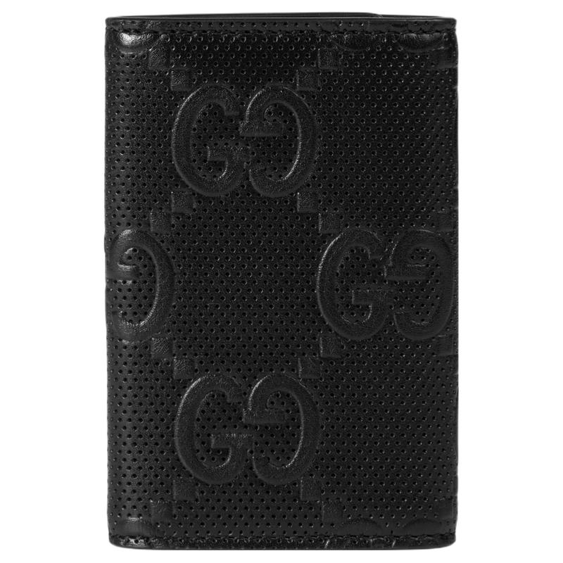 Gucci GG Embossed embossed long hollow leather key bag for men
