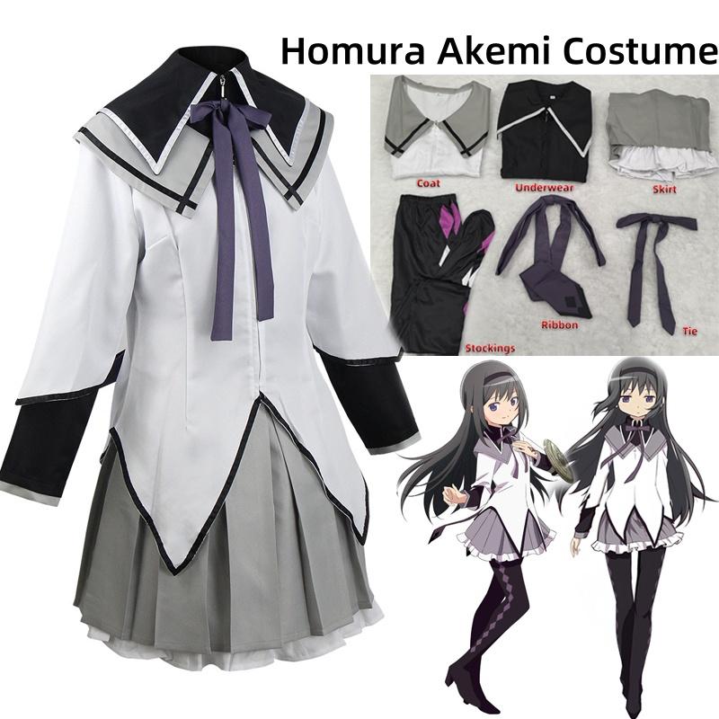 Puella Magi Madoka Magica Homura Akemi Cosplay Kostuum Anime Madoka Magica Magi Kostuum Homuras Akemi Cosplay Uniform Jurk XL