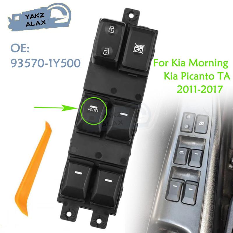 

Window Control Switch for Kia Morning Kia Picanto TA 2011 2012 2013 2014 2015 2016 2017 Glass Regulator Button 93570-1Y500