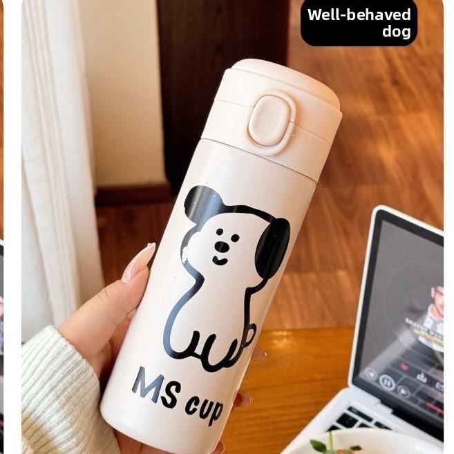 Sanrio Strawberry Bear Insulated Flask With Bouncing Lid For Kids And Students