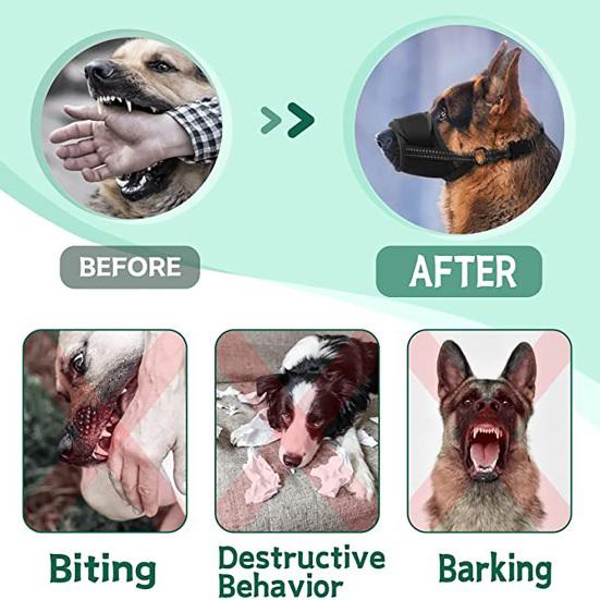 Adjustable Dog Muzzle with Quick Release Buckle Ultralight Breathable Anti-Barking Puppy Muzzle Mouth Cover Pet Supplies