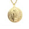 Mens Necklaces Virgin Mary Maria Miraculous Medal Gold color Stainless Steel Fashion Religion Jewelry