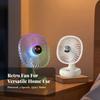 Mini Desktop Cooling Fan with Ambient Decorative Brightness 4-Setting Compact