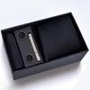 Men's Formal Tie Gift Box: Five-Piece Set with Logo, 8cm Striped Black for Weddings and Business 