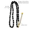 Natural Tiger Eye Stone Hematite Beads Chain Necklace for Women Men Silver Color Lapis Lazuli Reiki Healing Amulet Jewelry Gift