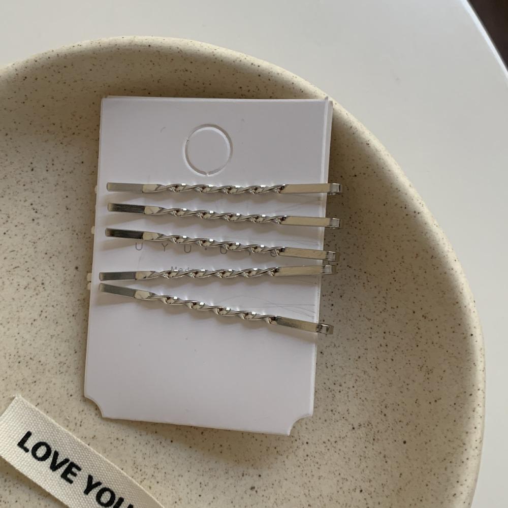 

4/5 шт. Металлические заколки для волос ярко-золотого цвета 5,5 см Волнистые заколки для волос Женские головные уборы 5.5cm