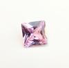 Kamień cyrkonowy w kształcie kwadratu, kolor naturalny różowy, szlif princessa, partia cyrkonii w kształcie kwadratu.
